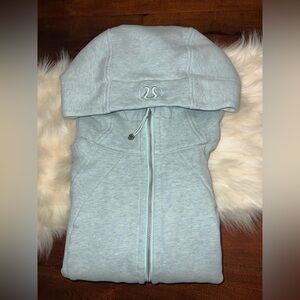 Lululemon Scuba Hoodie Light Cotton Fleece Dawn Blue Heathered Dawn Blue Size 6